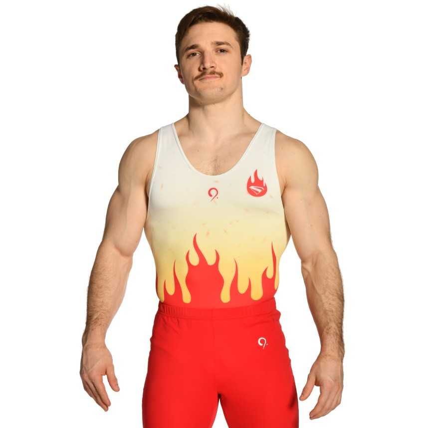 Léotard flamme