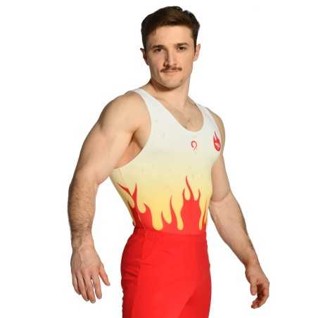 Léotard flamme
